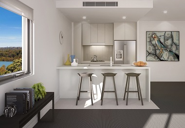 Evoke apartments Kitchen